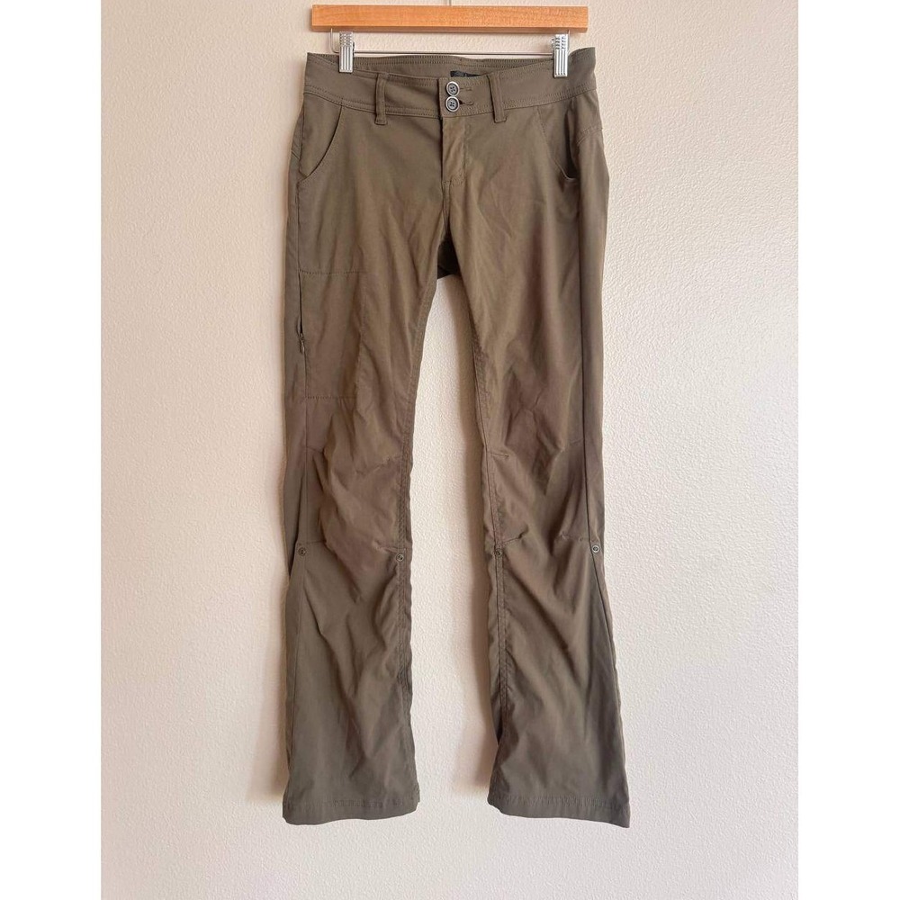 prAna Halle Convertible Outdoor Pants 2 Olive Roll-Up Gorpcore Utility Outdoor